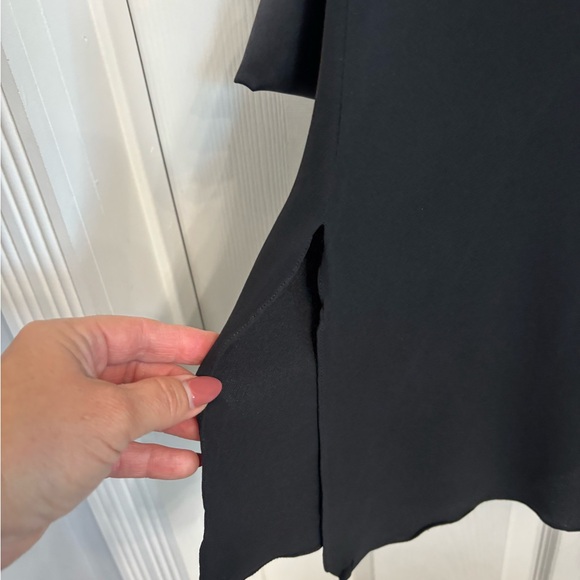 Carolina Herrera New York Elegant Silk Black Button-Up Shirt Dress Size 4 - Picture 2 of 10